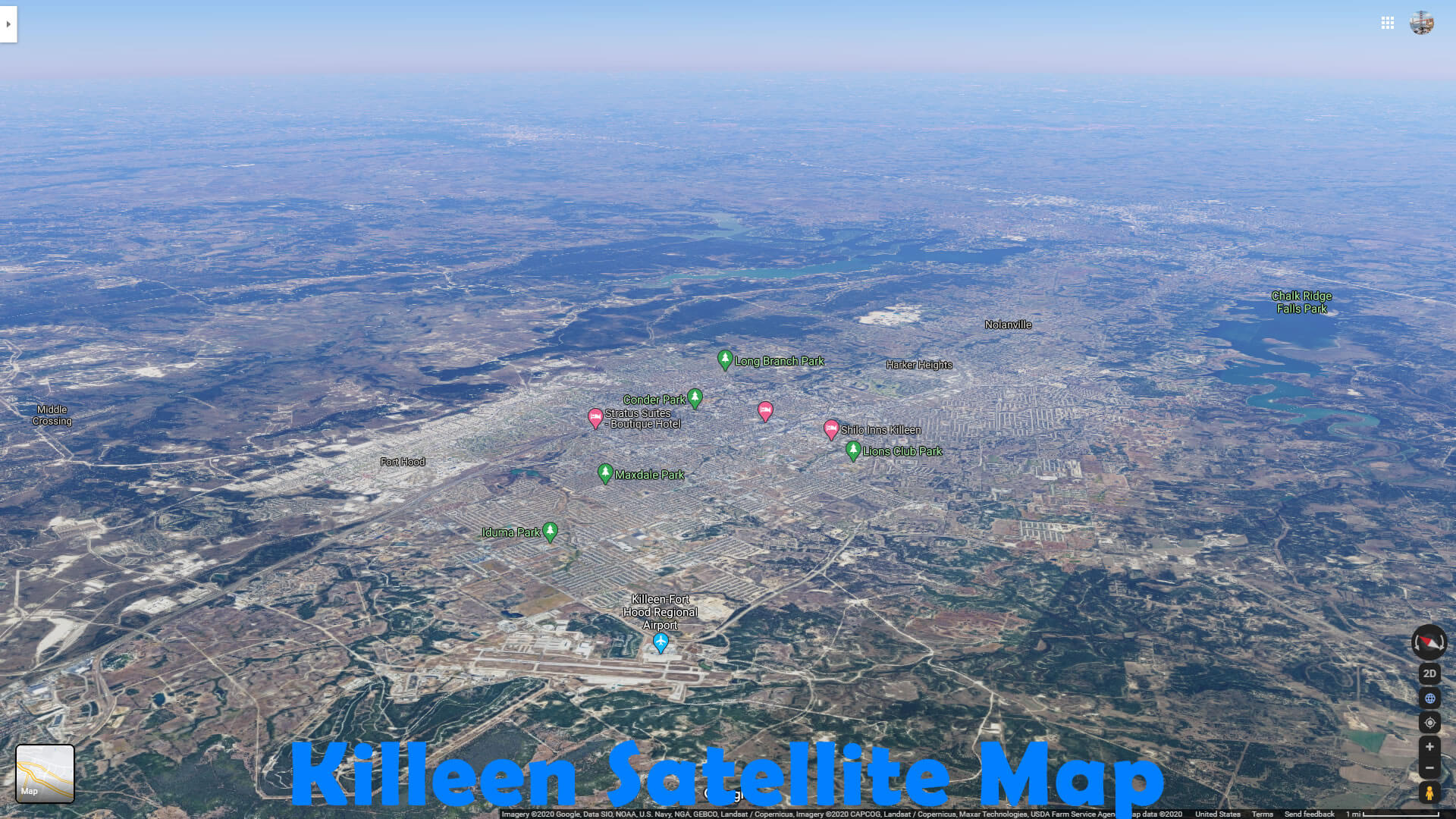 Killeen Satellite Map